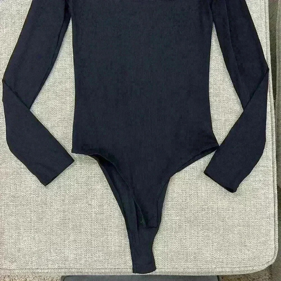 H&M Black Square Neck Bodysuit - Picture 3 of 5